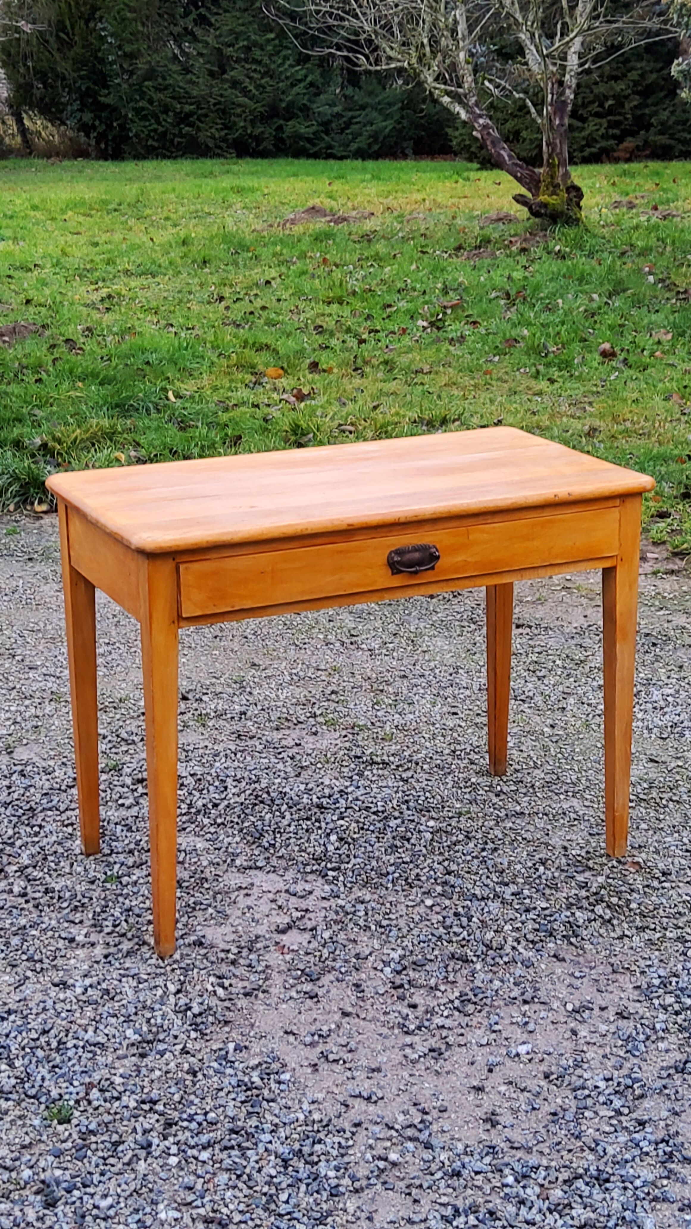 Writing table oak desk feet bobbins from the 50s
