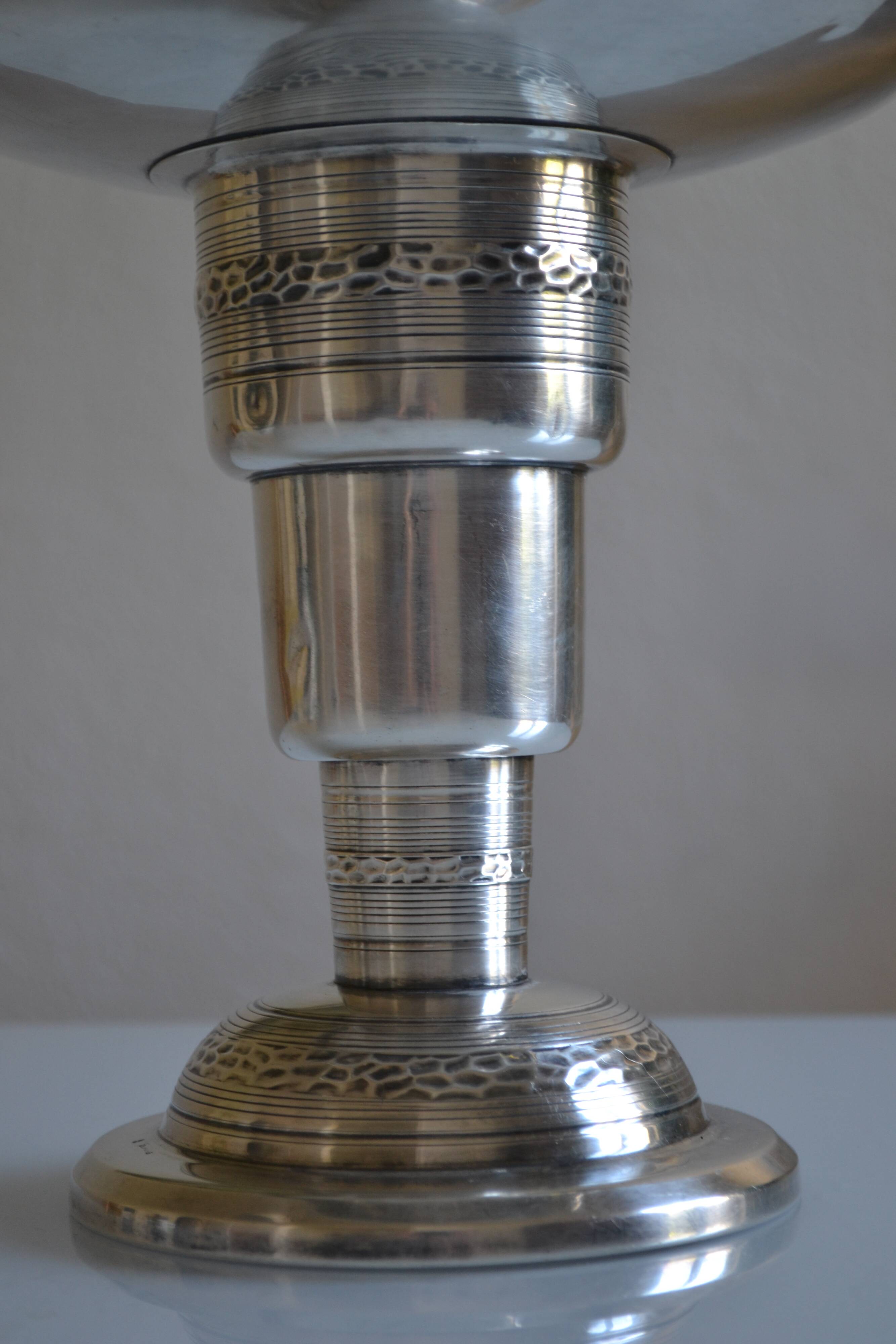 Art Deco silver-plated metal table centrepiece 1930