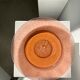 Molded pink glass dish art nouveau patterns D: 31.5cm