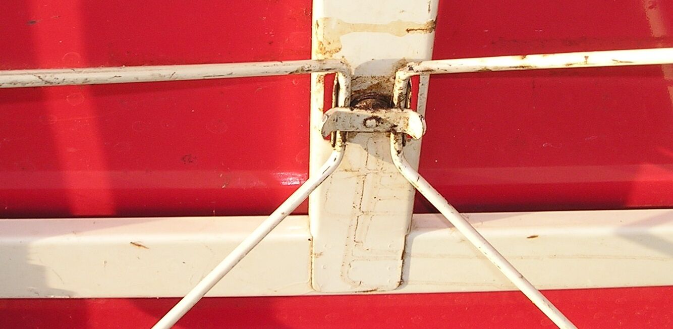 Small folding camping SOUPLEX, vintage 60s metal table