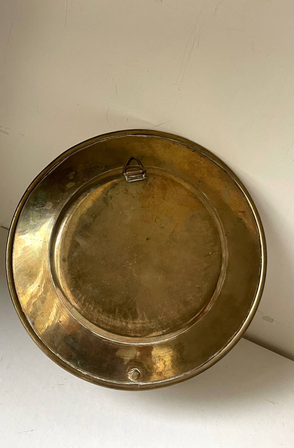 Vintage brass wall candle holder sconce diameter 18 cm