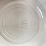 Deep plate, Terre de Fer, Choisy le roi, green stencil with leaf motif