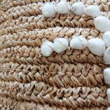 Shelly raffia cushion 40x40