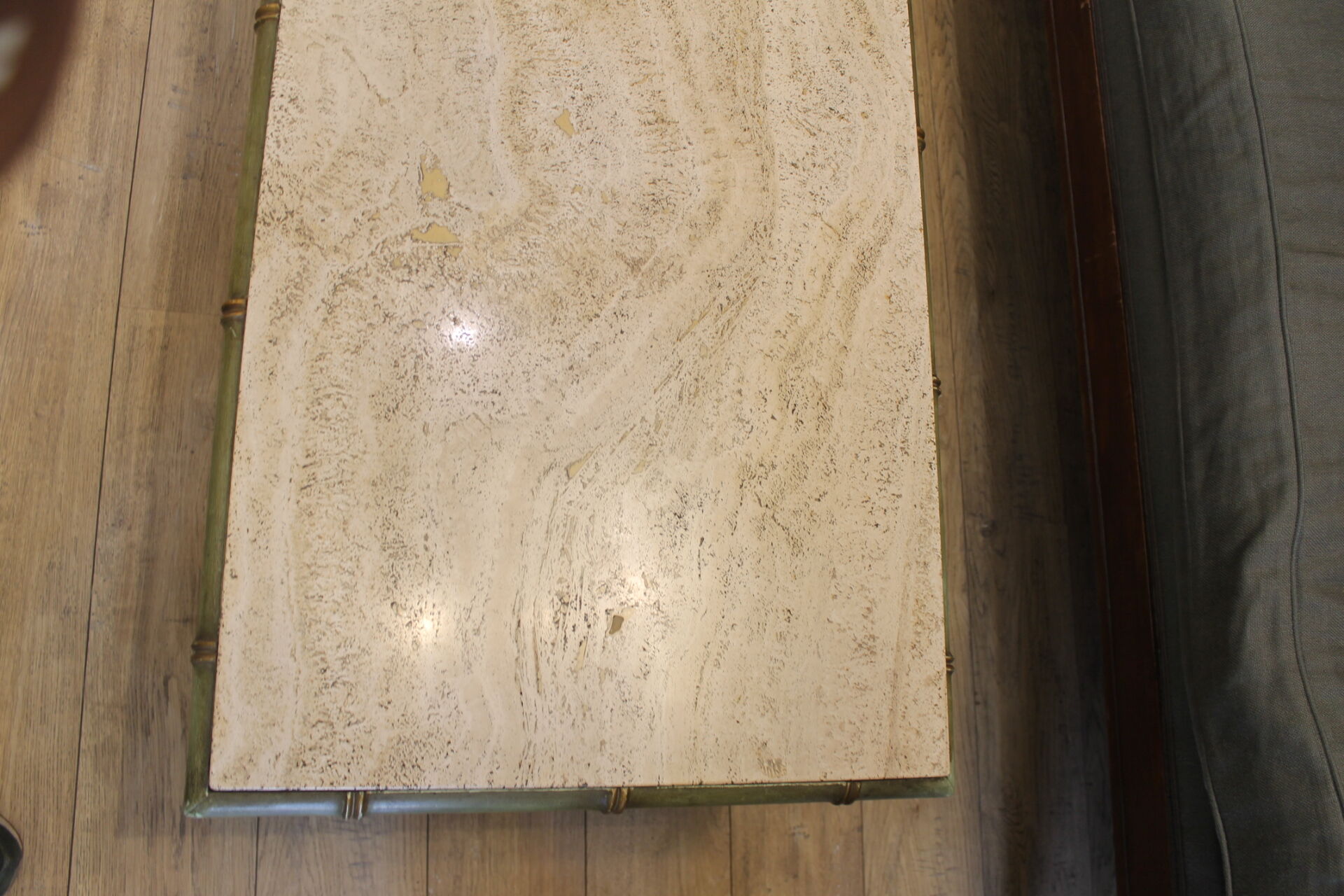 BAMBOO TABLE , TRAVERTINE XX EME