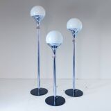 Set of Three Vintage Floor Lamps, Italian Design in the style of Artemide,