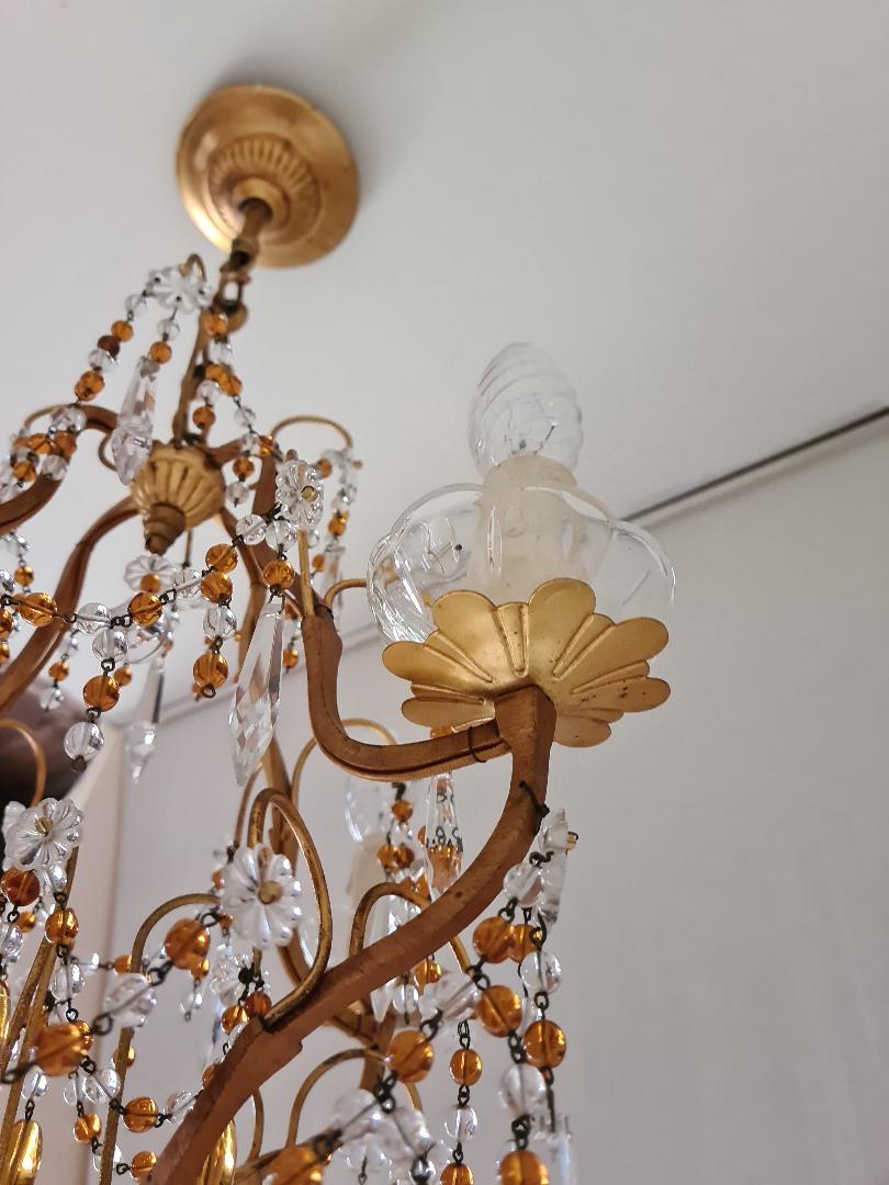 Chandelier cage with 4 lights