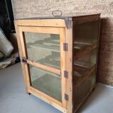 Small pantry cabinet in vintage wood mesh