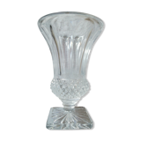 Crystal vase has spikes of diamonds