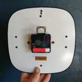 Vintage clock wall clock silent square "SMI Beige Black"