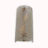 Pair of Barovier & Toso Style Modern Murano Glass Smoked Twisted Sconces