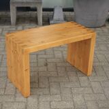 Vintage solid Pine Bench in the style of Ate van Apeldoorn, 1970s
