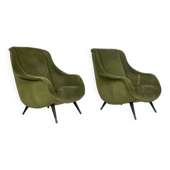 Pair of Italian Armchairs, 1960s