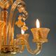 Venetian chandelier in golden murano glass 5 arms of light circa 1930