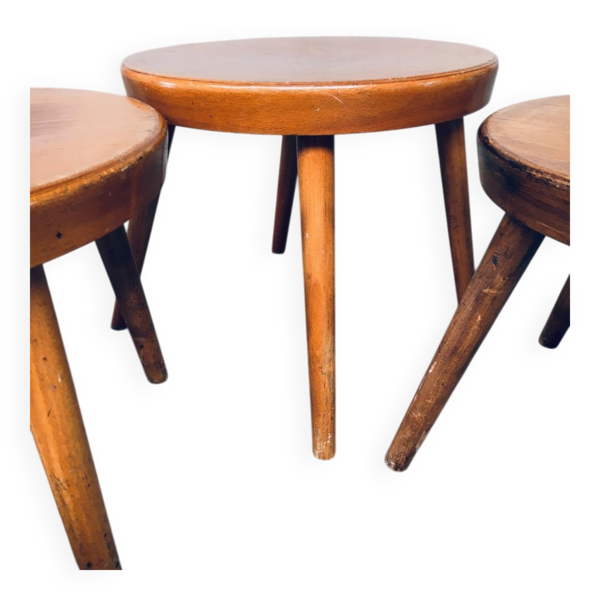Mid-Century Low Side Table Set, Belgium, 1950s, Set of 4