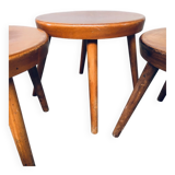 Mid-Century Low Side Table Set, Belgium, 1950s, Set of 4