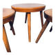 Mid-Century Low Side Table Set, Belgium, 1950s, Set of 4
