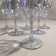 6 verres à vin en cristal bleu