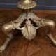Lampadaire en bronze doré Napoléon III pieds griffes décor de feuillage
