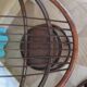 Vintage set of 2 swivel chairs in bamboo and rattan - Papasan shape
