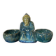 SALERON DOUBLE MONK IN FLAMED STONEWARE FROM RAMBERVILLERS TABLE ART