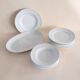 White ceramic twisted dinnerware set