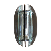 Large wall light  Veca glass Italian design 60s