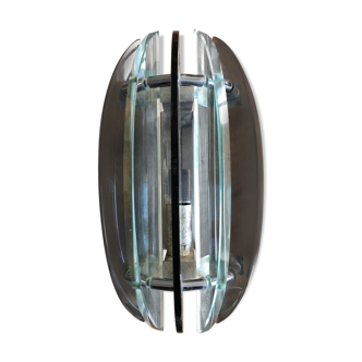 Large wall light  Veca glass Italian design 60s
