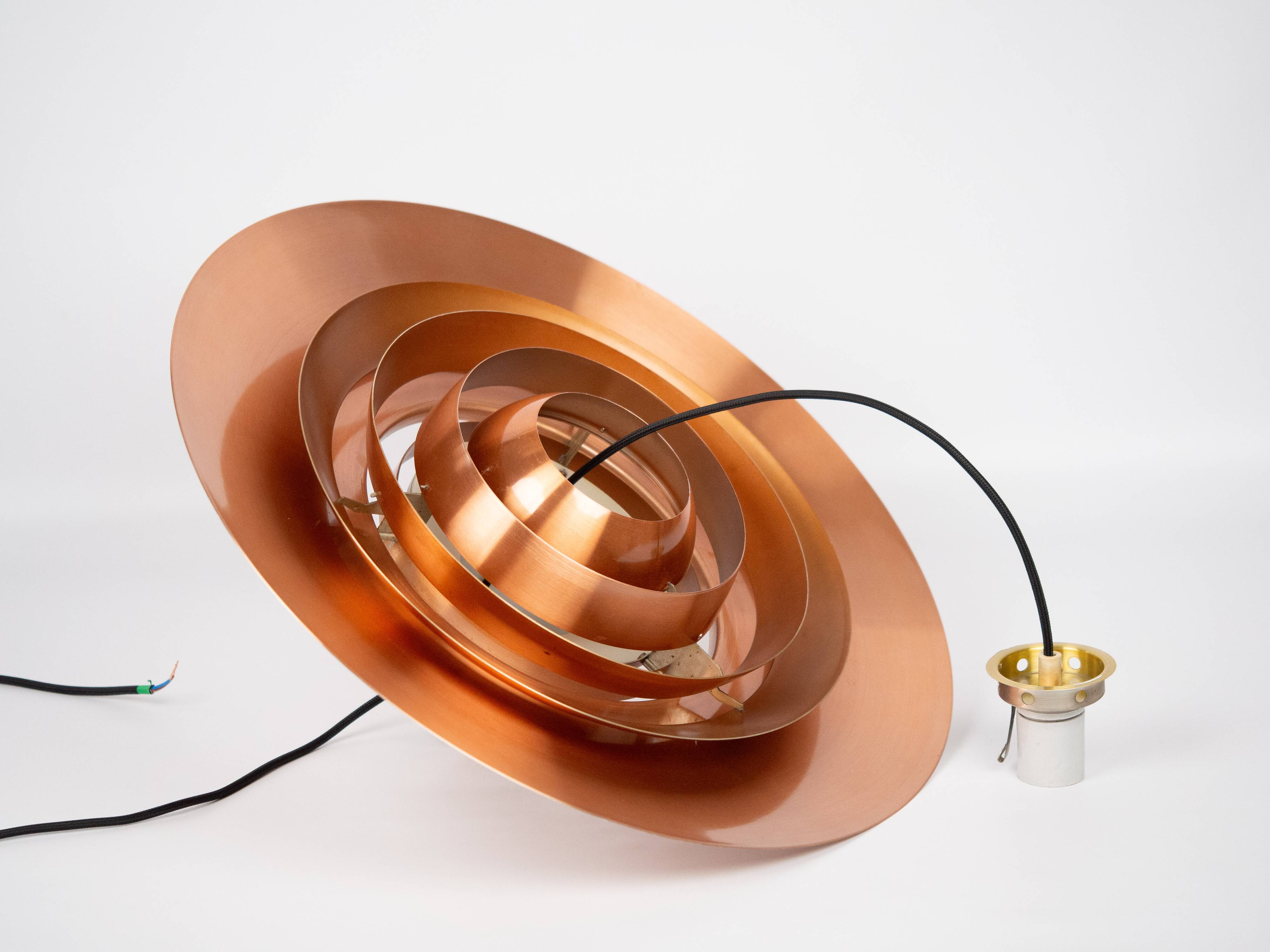Danish vintage P376 pendant lamp by Fabricius and Kastholm. Nordisk Solar,