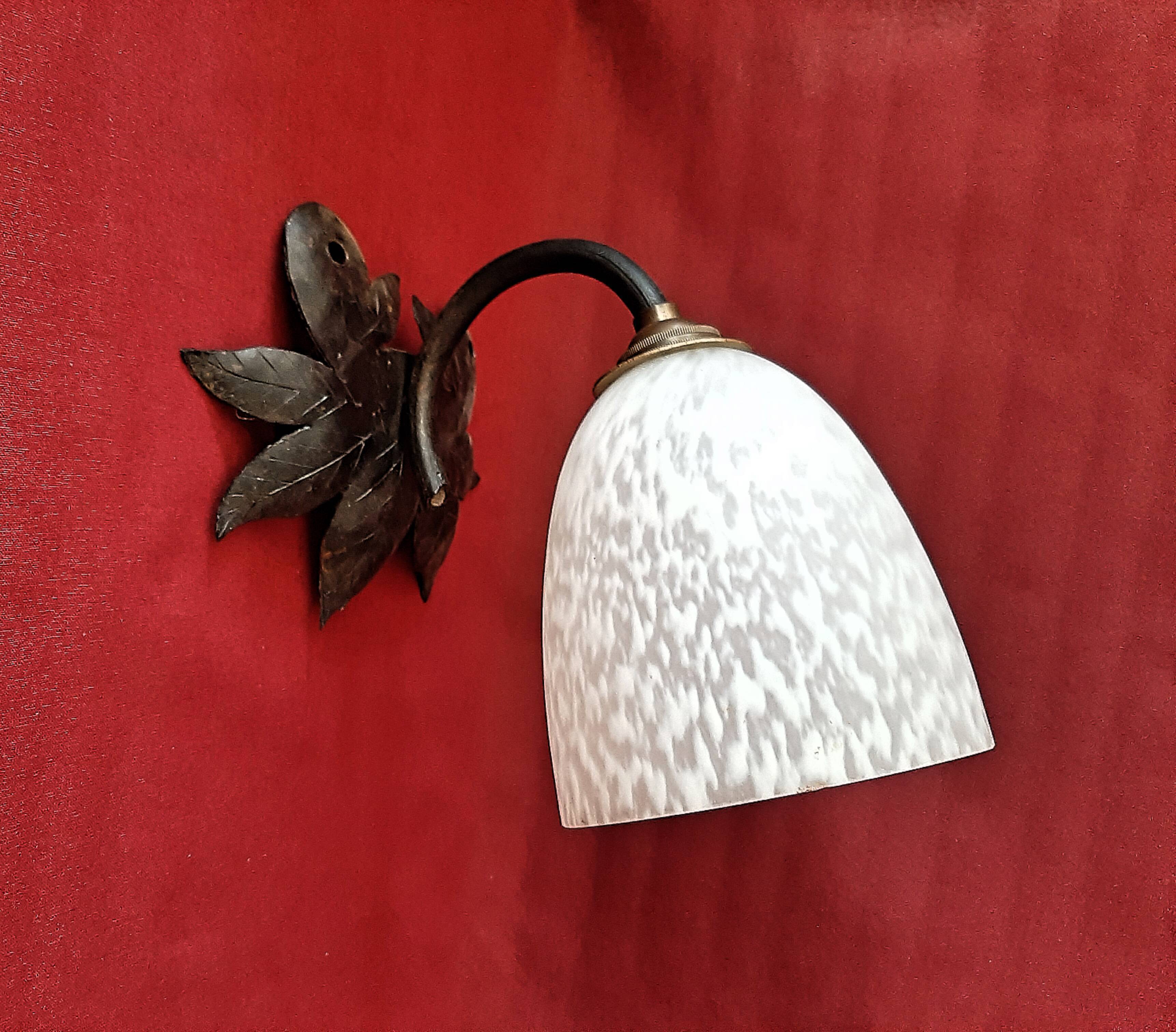 Pair of art nouveau wall lamps