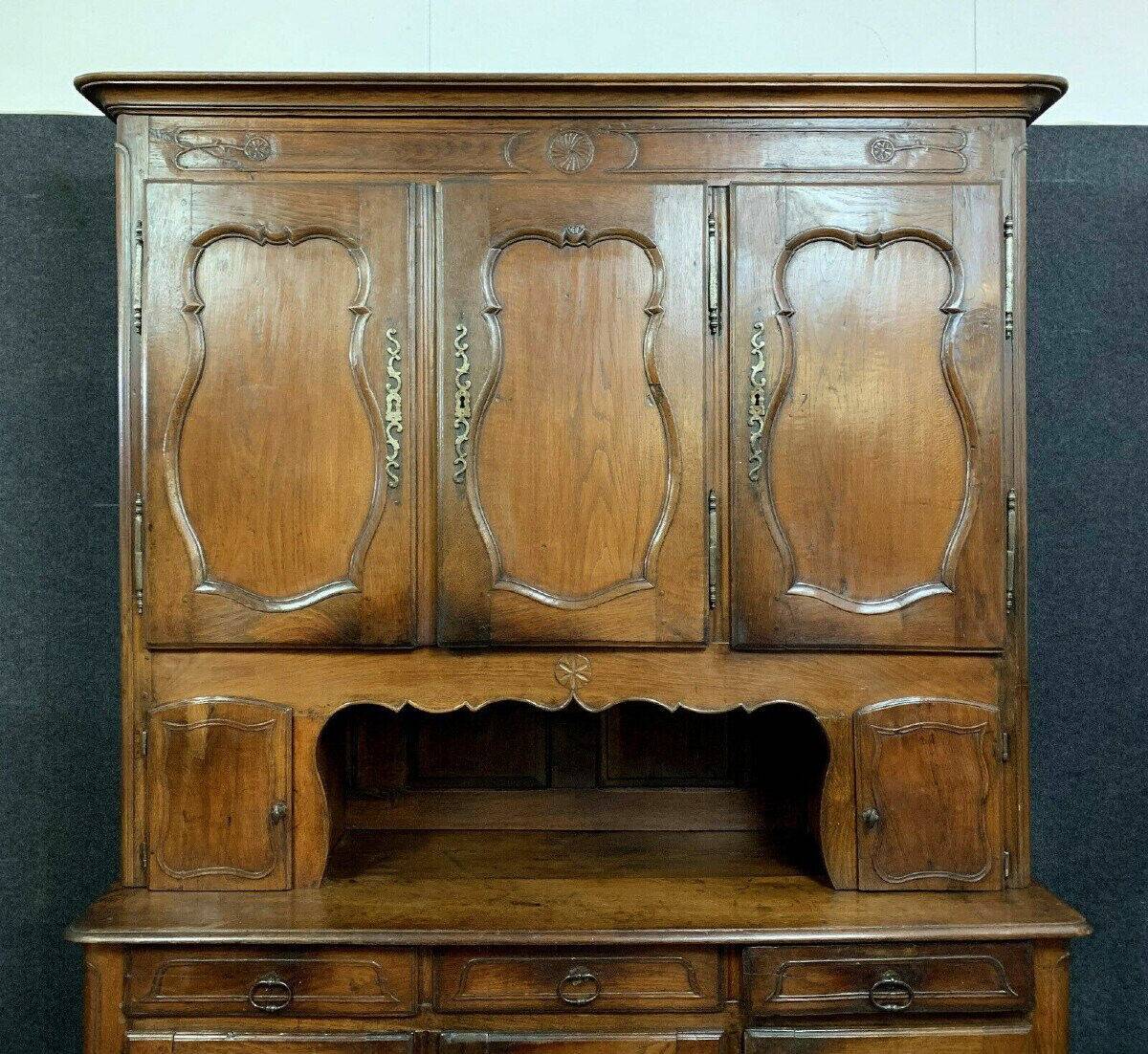 Louis XV period sideboard in solid oak around 1750 Lorraine region