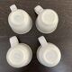 Set of 4 cups and saucers + milk jug - Stoneware - Salins-France - 70s