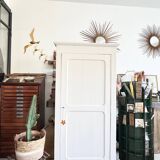 Antique vintage white Parisian wardrobe