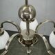 Art Deco Five-Light Chrome Chandelier, Czechoslovakia, 1930s