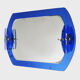 Veca cobalt blue mirror with 2 shades Veca, Italy, 70s, 71x63 cm