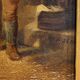 Peinture anglaise antique d'une scène de genre rural datée de 1866