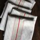 6 serviettes de table Toile à Matelas beige rouge