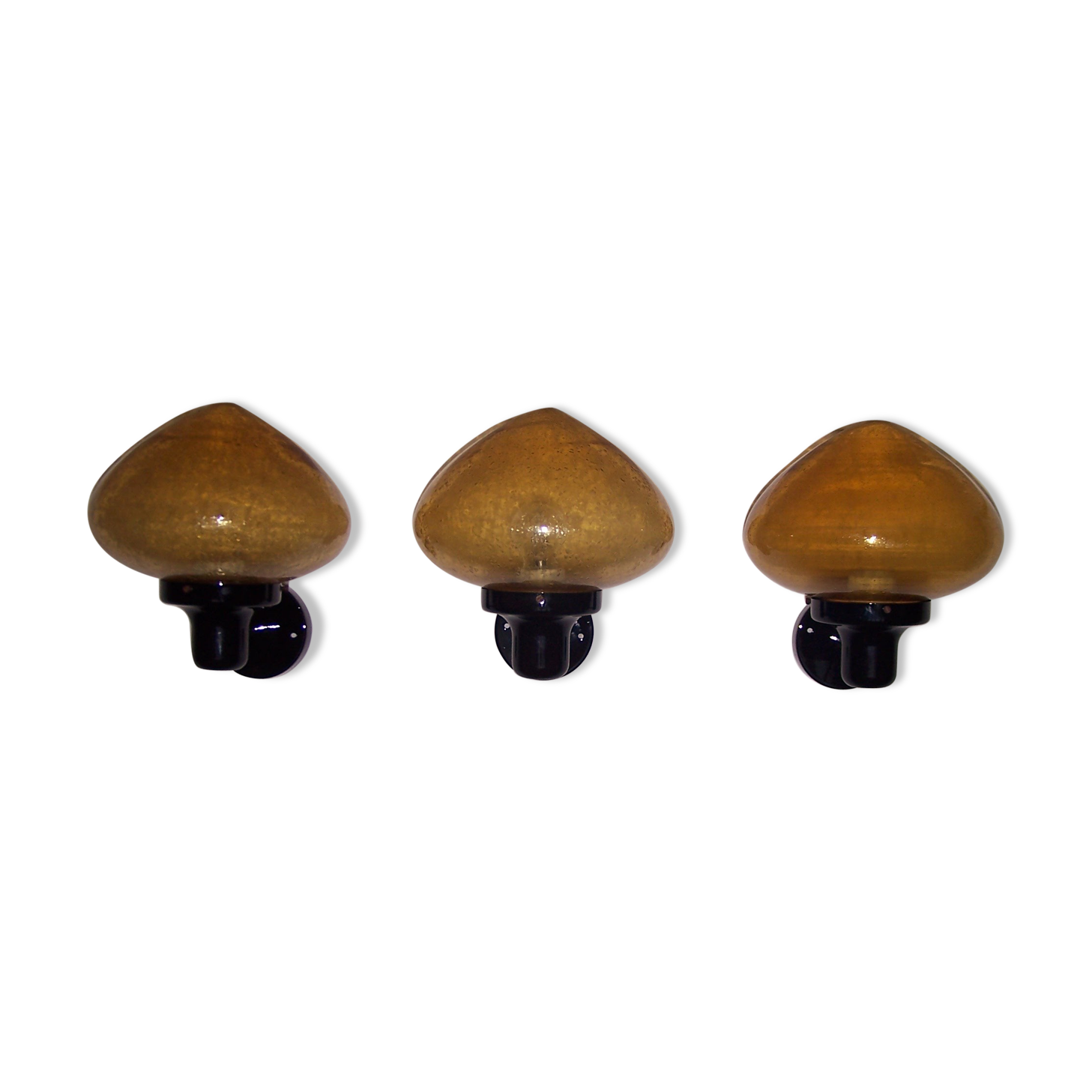 trio d'appliques coniques - années 70