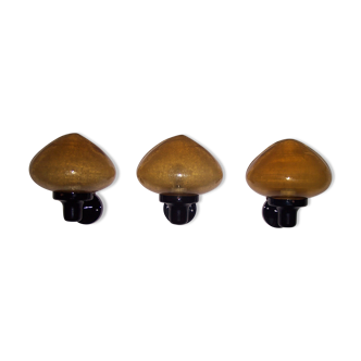 Trio of conical sconces - 70s