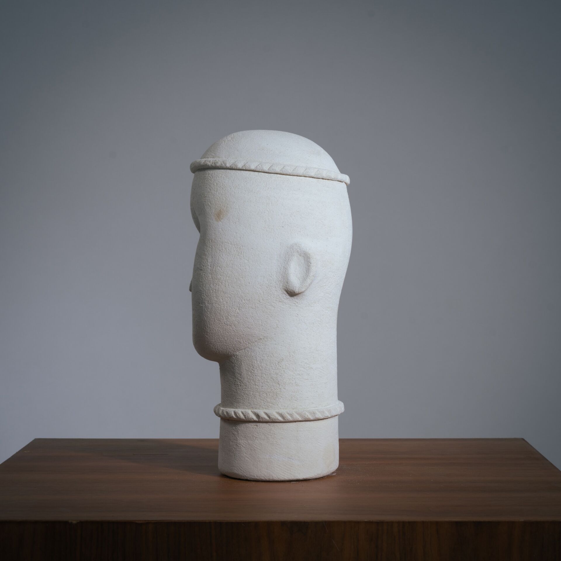 Sculpture de femme moderniste en grès, années 1980