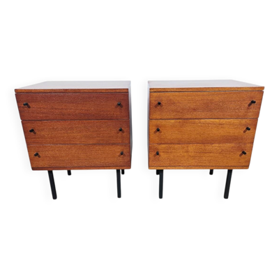 Paire de meubles de rangement latéraux, conçus par Günter Renkel pour REGO / Twen, Allemagne.