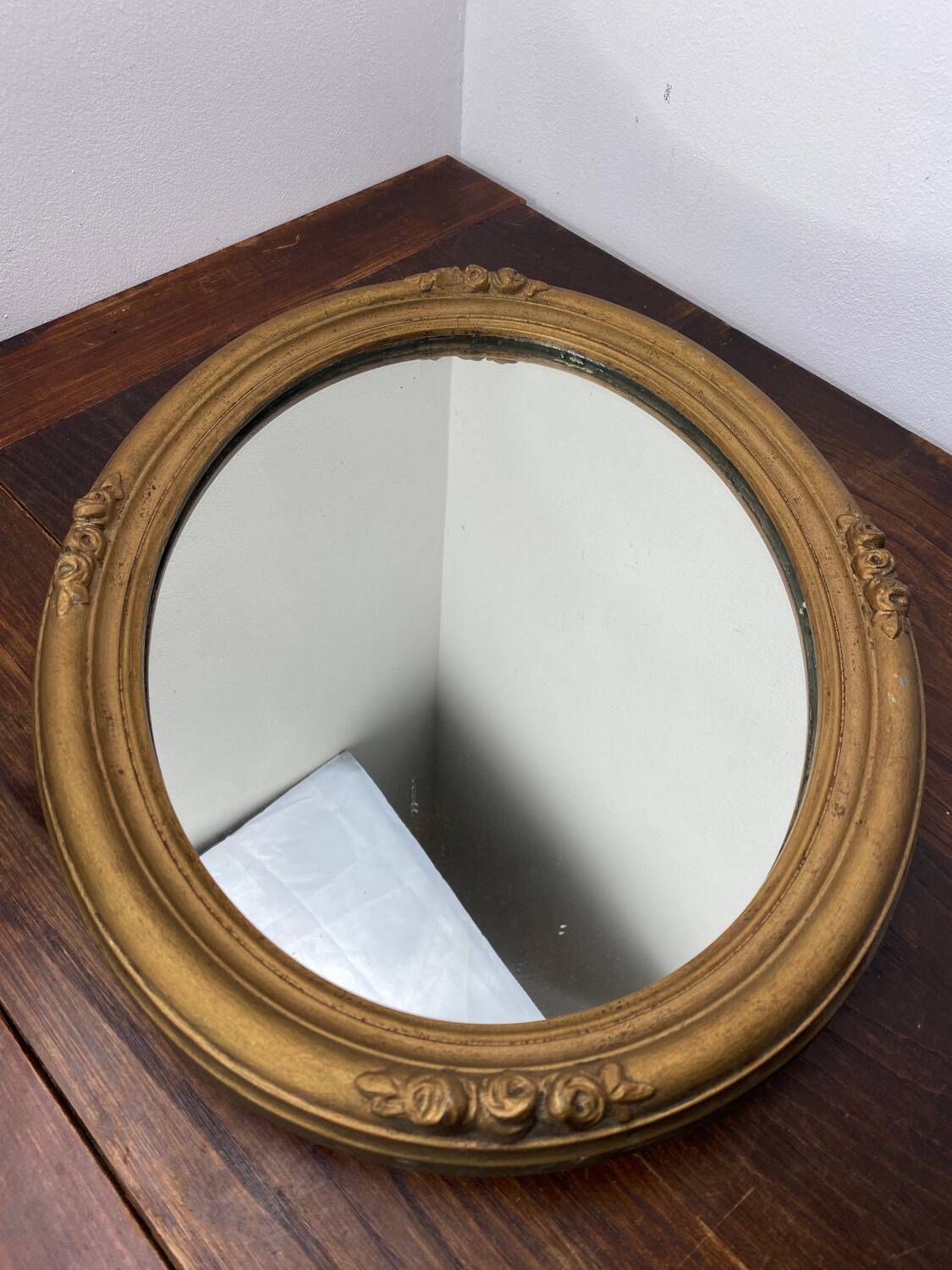 Old wooden mirror