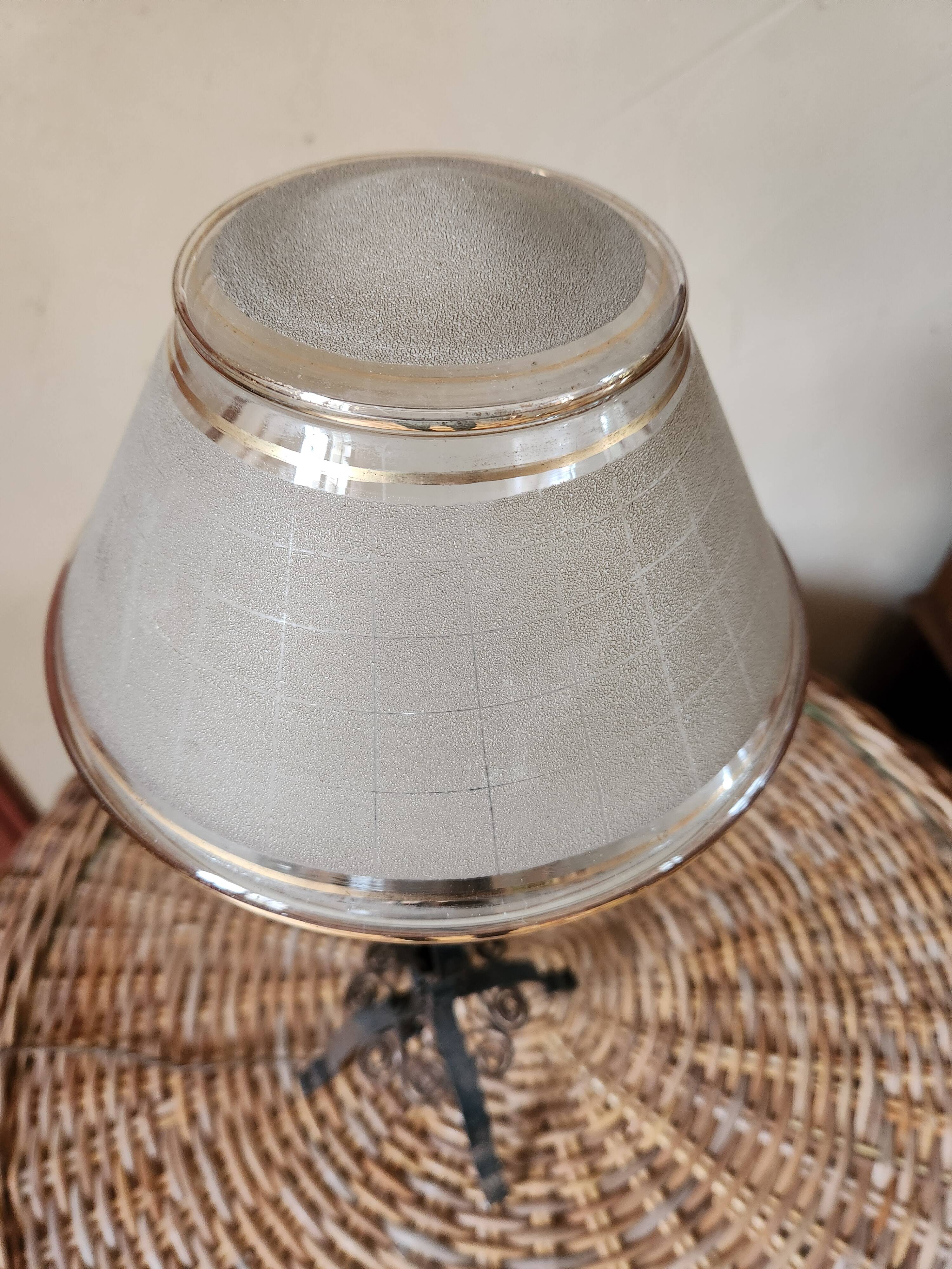 Lampe fer forgé art déco