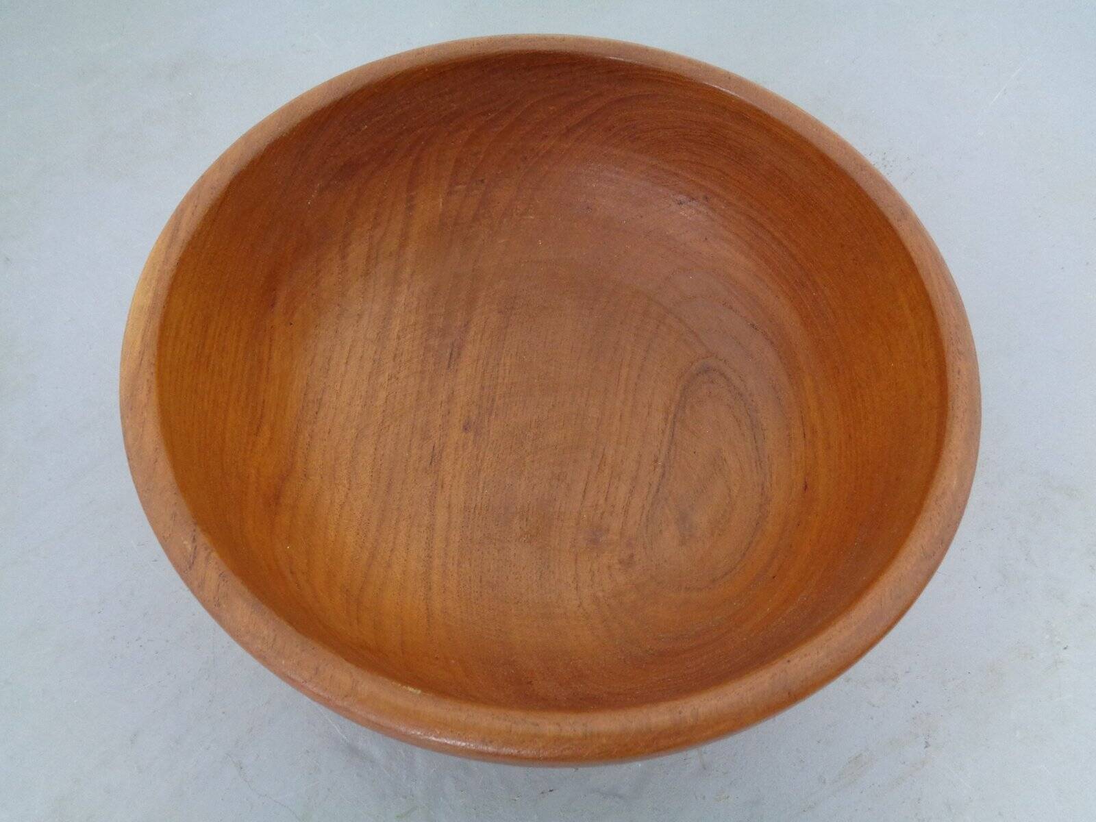 Mid-Century Danish Solid Teak Bowls, 1960s, Set of 2