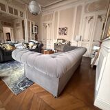 Paire de canapés Chesterfield