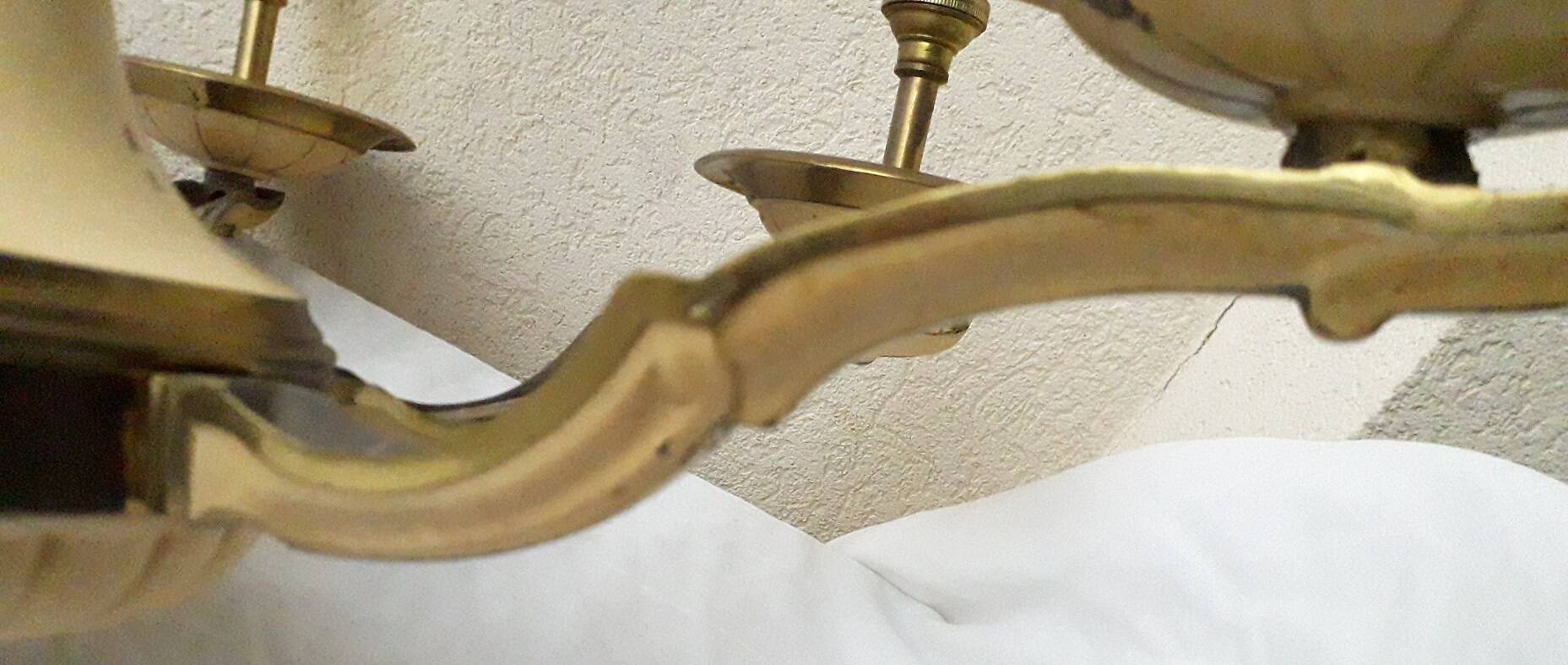 Bronze chandelier with 6 arms