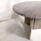 Vintage coffee table in gray granite from the 70s