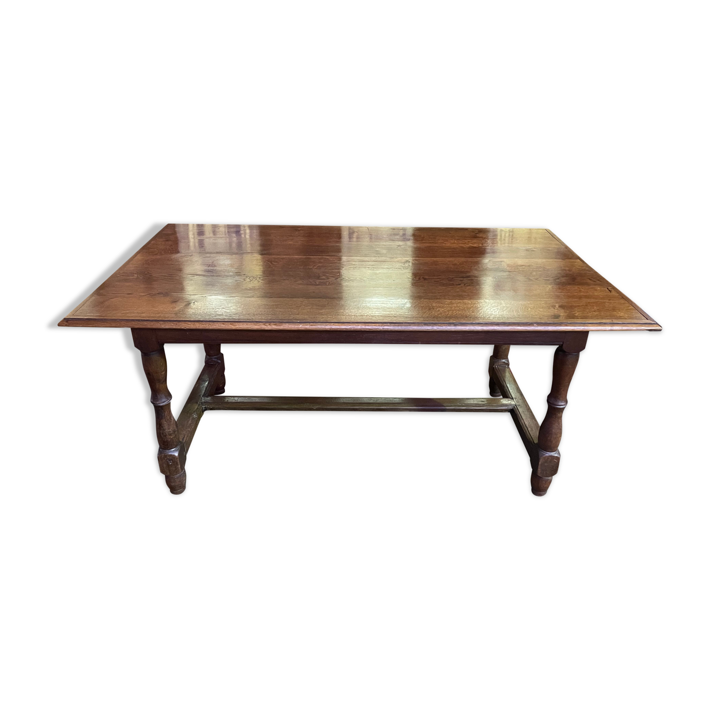 Farmhouse table with cross in oak 19th