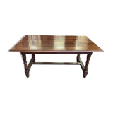 Farmhouse table with cross in oak 19th