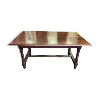 Farmhouse table with cross in oak 19th