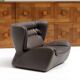 One-seat lounge sofa model pasha, manufactured in the 1970s by durlet, belgium.